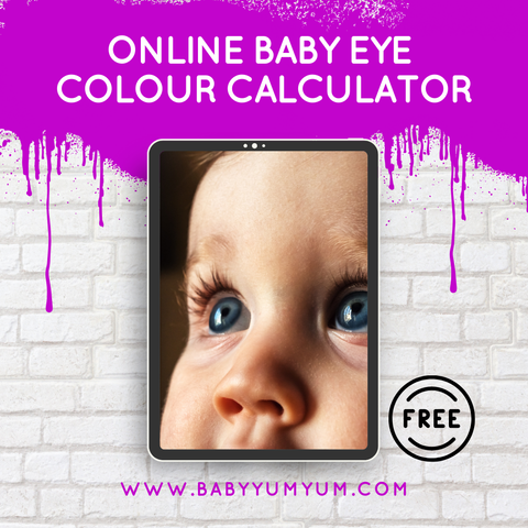Wondering what color your baby’s eyes might be? 👶👀 Try the BabyYumYum's FREE Baby Eye Colour Calculator! ✨ Based on mom and dad's eye colour, this fun tool predicts your baby’s future eye colour! 🌈