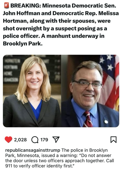 Senator and Rep shot by a man in uniform. Use caution 