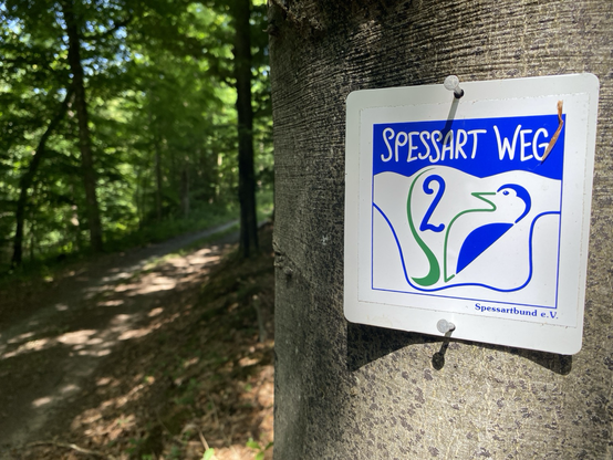 Zeichen des Spessartwegs 2 | Foto: Stefan Frerichs/ RheinWanderer.de