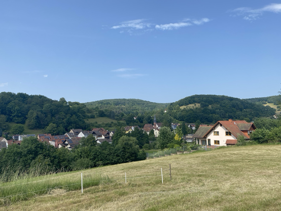 Blick auf Wintersbach im Spessart | Foto: Stefan Frerichs/ RheinWanderer.de