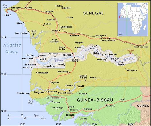 A map showing the location of Gambia
Credit https://ian.macky.net/pat/