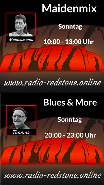 Sendeplan Sonntag 15.06.2025 www.radio-redstone.de