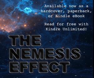 Part of the cover for Michael Shotter's book "The Nemesis Effect"