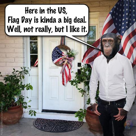 Created by C.G.Ferman
Juan BigLiar is leaving his house. As he stands outside of his front door with an American Flag waving behind him. He says,
 "Here in the US, Flag Day is kind of a big deal. Well, not really, but I like it."
= = = = =
Tilte: Here in the US, Flag Day
Broadcast: Friday, June 14, 2024 (Flag Day)
©2024 Markers In Motion, LLC. &. Christopher G. Ferman
This content is subject to copyright.
www.MarkersInMotion.com