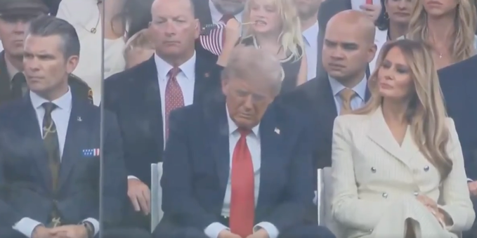 Video: In Which Donald Trump Nods Off During His Pathetic Military Birthday Parade 