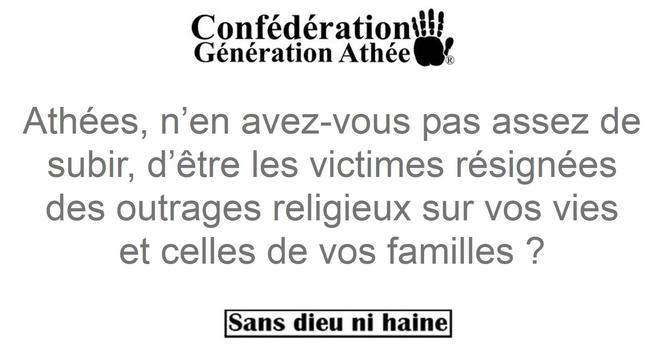 N’en avez-vous pas assez de subir, d’être les victimes résignées des outrages religieux sur vos vies et celles de vos familles ?