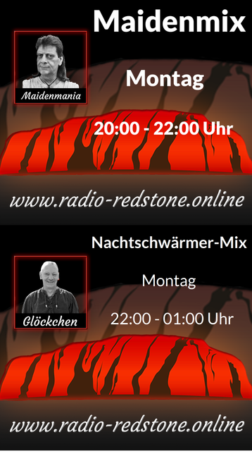 Sendeplan Montag 16.06.2025 www.radio-redstone.de