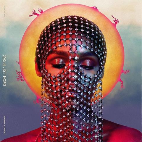 An image of the cover of the album 'Dirty Computer' by Janelle Monáe
