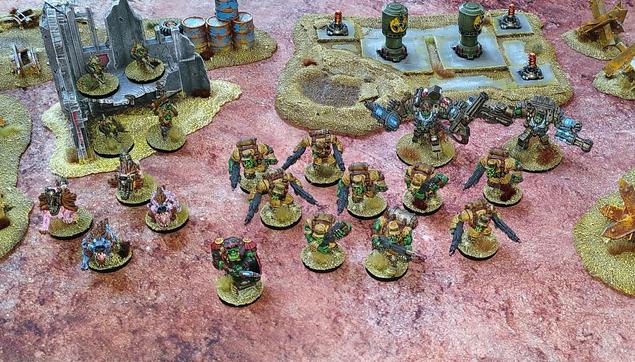 20 finished miniatures for the Marauder faction in Deadzone. 1 Marauder Captain, 9 Marauder Commandos, 2 Marauder Ripper-Suits (1x Mawler; 1x Rainmaker), 4 Goblin Sniper and 4 Mawbeasts.