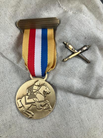 Participation medals for the 80kms walk