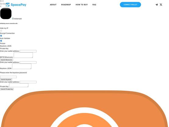 Screenshot of phishing site