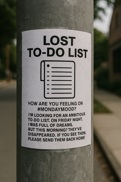 ①«Generated by MicrosoftCopilot»
A photo of a utility pole with a sign that reads "Lost, To Do List."
#本日の成果物 #aiartcommunity 