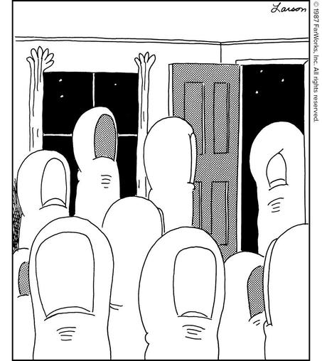 Suddenly, everyone turned and looked—there, standing in the doorway, was one wretched, mean-looking ingrown.