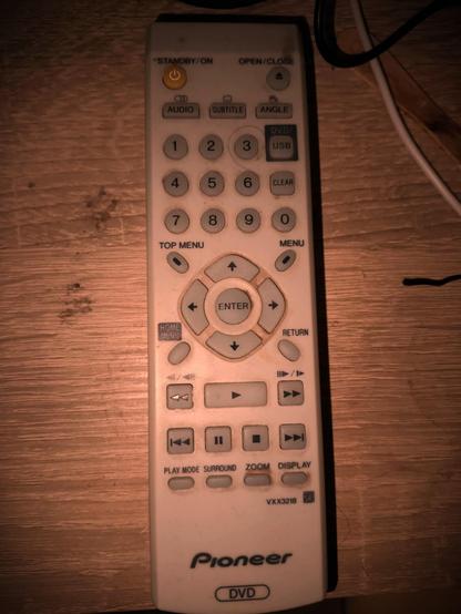 PIONEER VXX3218 dvd remote control photographed by me Theodoros Mpahoumas

