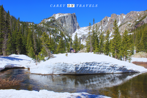 Snow near Dream Lake in Rocky Mountain National Park