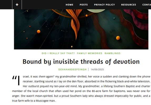 Graphic picture of greyish green with off yellow with text from blog on devotion.