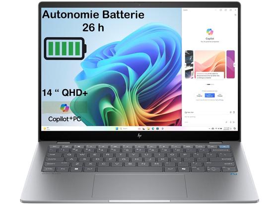 HP OmniBook X 14 AI Copilot+ écran QHD+ et clavier