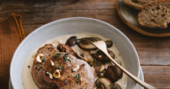 Photo pour la recette Grenadins de veau des sous-bois