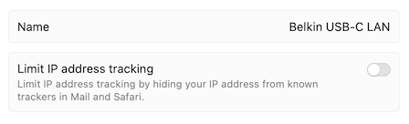 Dysfunctional Limit IP address tracking dialog.