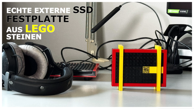 Echte SSD Festplatte gebaut aus Lego Steinen databrick