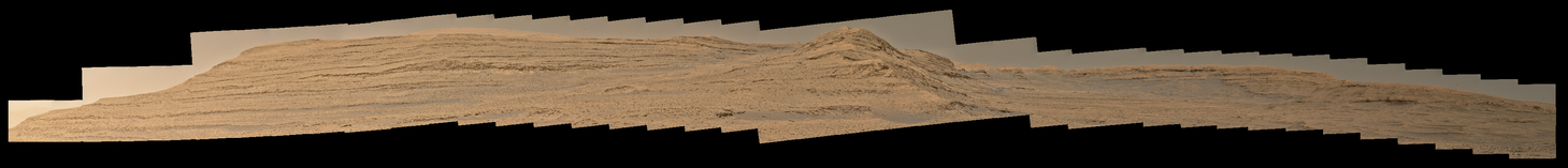 An ochre toned mosaic capturing a Martian landscape
