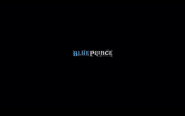 A screenshot reading just two small words "BLUE PRINCE" with the same styling as it apepars on the title screen.