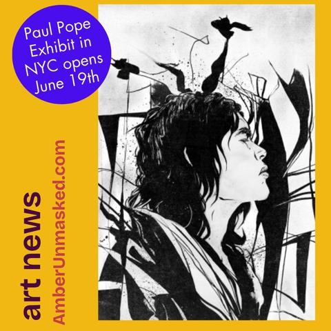Paul Pope Exhibit in NYC opens June 19, 2025
"Art News" "AmberUnmasked.com"
image:
profile of a person in black ink by Paul Pope