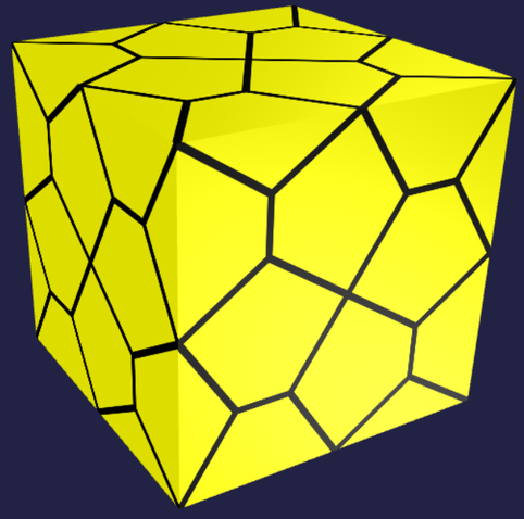 A cube with a Cairo tiling