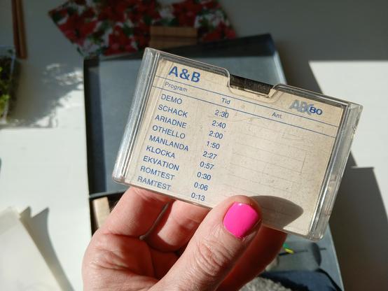 This was the demo tape that my grandfather used to introduce me to computers on his ABC80.
