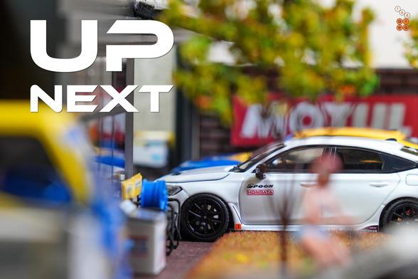A Honda Civic Type R (FL5), Spoon Sports Livery on White by Motor Helix in 1:64 scale on AREA 164