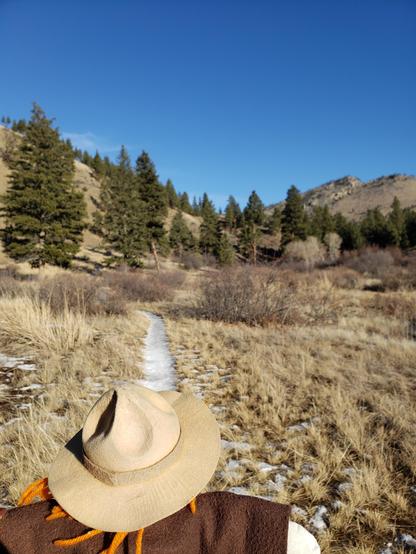 Ranger Sarah starts up Hunters Gulch on a icy trail.
— at Helena-Lewis and Clark National Forest.
