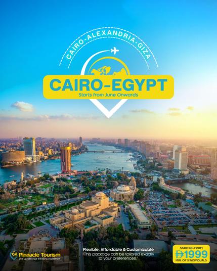 Discover Cairo, Alexandria & Giza – From Just AED 1,999! 

Wander through ancient pyramids, coastal charm, and Nile-side wonders this summer! 
Packages start from June onwards – fully customizable, flexible & affordable! Starting at AED 1,999 (Min. 3 travelers) 
Tailor your Egypt experience your way! 

Call/WhatsApp: +971 54 4248 656 | info@pinnacletraveltour.com

#PinnacleTourism #Cairo #Alexandria #Giza #TravelUAE #ExploreEgypt #HolidayDeals #GroupTours #AffordableLuxury #UAETravelDeals #BucketListTravel