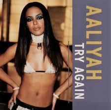 The front cover of Aaliyahs Try Again single