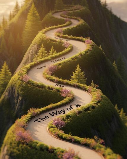 ①«Generated by ideogramai»
Art of a mountain path in the shape of "The Way Of *(Asterisk)." The characters, decorated with plants and flowers, represent the laws of nature.
#本日の成果物 #aiartcommunity