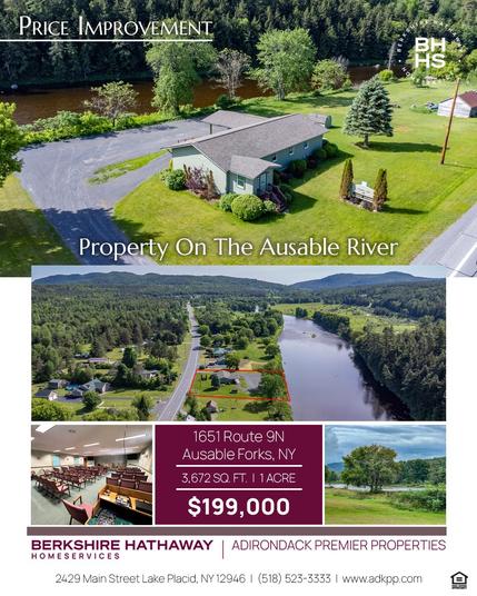 PRICE IMPROVEMENT!
PROPERTY ON THE AUSABLE RIVER
3,672 SQUARE FEET  |  1 ACRE  |  $199,000