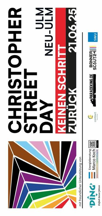 Plakat zum Christopher-Street-Day am 21.06. in Ulm