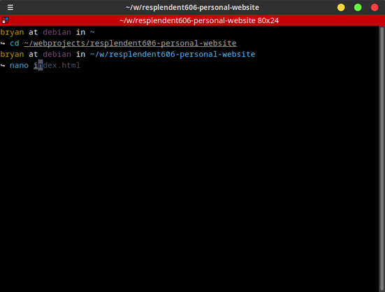 Terminator terminal with fish shell