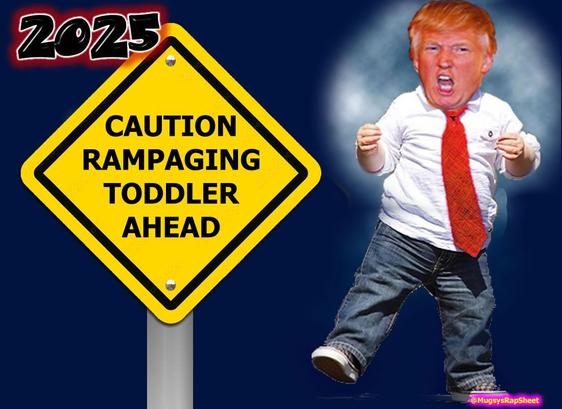 Trump is a rampaging Toddler.
