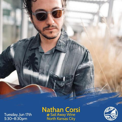 Promotional image for Nathan Corsi performing live at Sail Away Wine