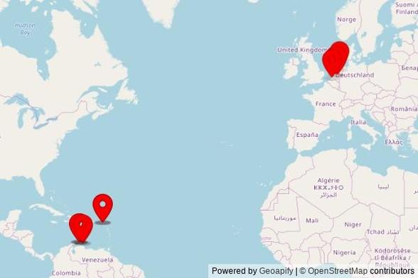 A map showing every place of worship we have visited so far in the Netherlands including:
Kapel di Dokter Engels in Curacao
Mikvé Israel-Emanuel in Willemstad
Kerk van Jezus Christus van de Heiligen der Laatste Dagen in Cul-de-Sac
The Church of Jesus Christ of Latter-day Saints in Oranjestad
Holy Cross Anglican Church in San Nicolaas
Kerk van Jezus Christus van de Heiligen der Laatste Dagen in Cul-de-Sac
Paaskerk in Amstelveen
The Church of Jesus Christ of Latter-day Saints in San Nicolaas
Kerk van Jezus Christus van de Heiligen der Laatste Dagen in Cul-de-Sac
Islamitisch Centrum van St Maarten in Philipsburg
The Church of Jesus Christ of Latter-day Saints in Oranjestad
Kingdom In Action Ministries Curacao in Willemstad
Benedictuskerk in Kootstertille
The Church of Jesus Christ of Latter-day Saints in San Nicolaas
Grote Kerk in Nijkerk
Islamitisch Centrum van St Maarten in Philipsburg
Papiamento in Wayaca
Corneliuskerk in Noordwelle