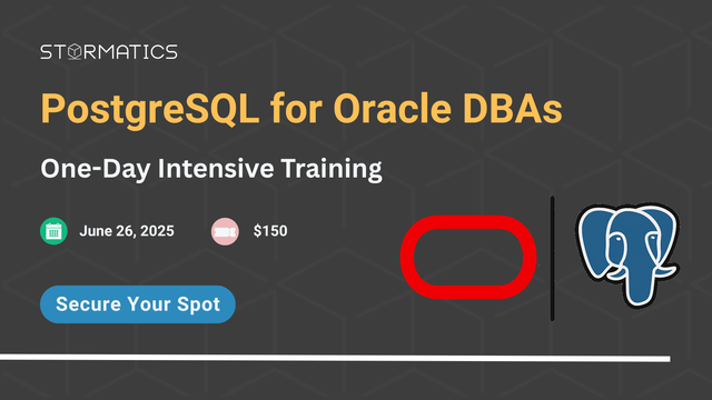 Postgresql training for oracle DBA