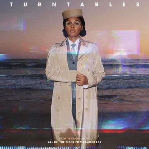 An image of the cover of the album 'Turntables (from the Amazon Original Movie "All In: The Fight for Democracy") - Single' by Janelle Monáe