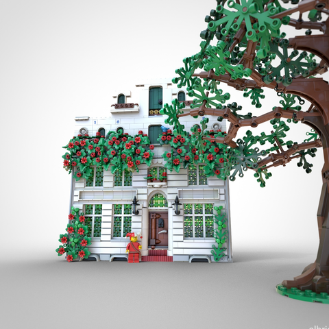 Custom building model in Lüneburg, Germany, from Lego bricks, made by Benjamin Albrecht from albrick.de
