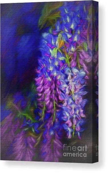 My photograph of rich blue purple Wisteria flowers digitally painted onto a brick background. This gives the effect of a graffiti painting on a brick wall. I loved the midnight blue colors, hence the name I chose of Midnight Oil.

By Kaye Menner Photography
https://kaye-menner.pixels.com/featured/midnight-oil-by-kaye-menner-kaye-menner.html

THE FINE ART AMERICA LOGO WILL NOT APPEAR ON PURCHASED PRINTS OR PRODUCTS.

Wisteria (also spelled Wistaria or Wysteria) is a genus of flowering plants in the pea family, Fabaceae, that includes ten species of woody climbing vines native to the Eastern United States and to China, Korea, and Japan. Some species are popular ornamental plants, especially in China and Japan.
[from Wikipedia]