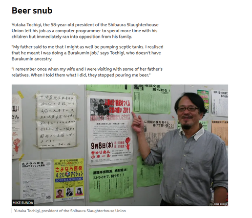 Yutaka Tochigi, president of the Shibaura Slaughterhouse Union