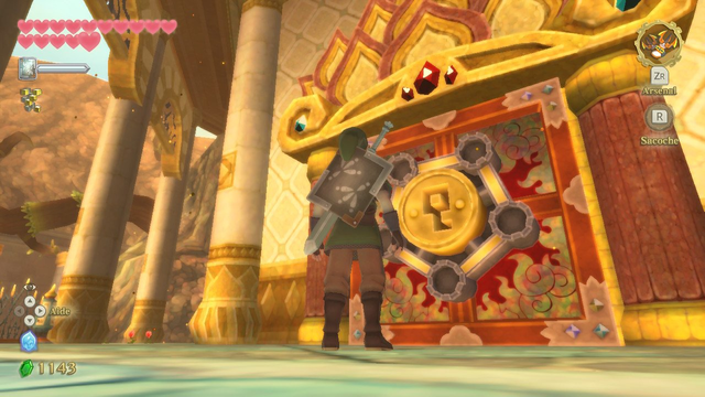 The Legend of Zelda: Skyward Sword HD - Door leading to the Fire Sanctuary boss.