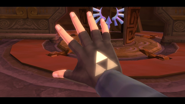 The Legend of Zelda: Skyward Sword HD - The Triforce on Link's hand!
