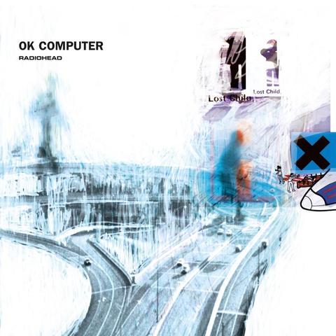 An image of the cover of the album 'OK Computer' by Radiohead