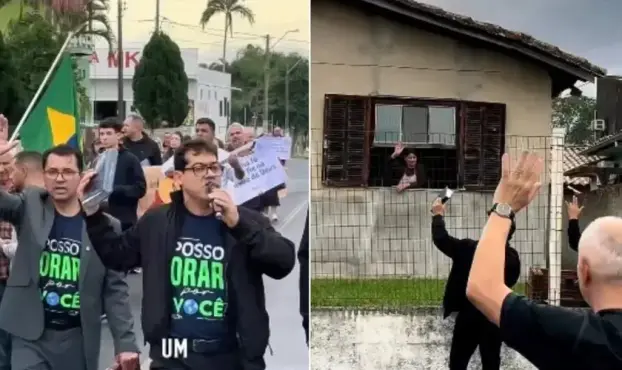 Cristãos realizam evangelismo nas ruas de Criciúma e 20 pessoas se convertem ao ouvirem a mensagem de salvação em Jesus. Foto: Reprodução/Instagram/Clebison Bandeira