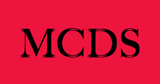 MCDS set in Big Caslon, a typeface by Matthew Carter.
